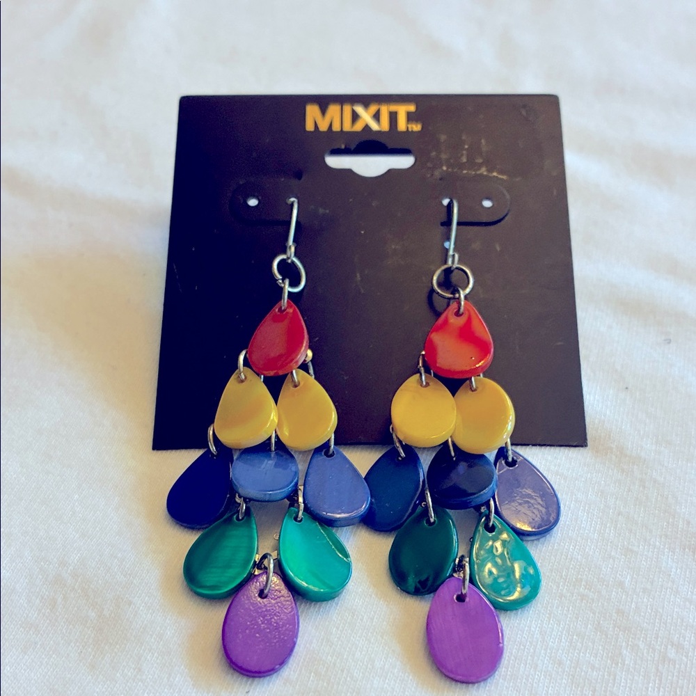 Mixit Colorful Teardrop Earrings